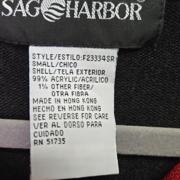 Vintage Fair Isle Granny Core Holiday Christmas Womens Striped Cardigan Sweater - Picture 6 of 7